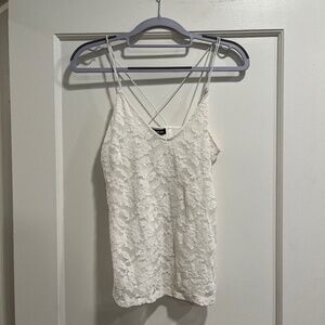 Express white lace top